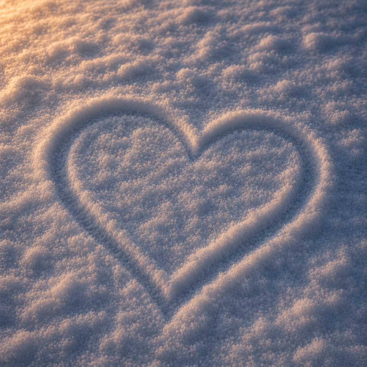 Herz im Schnee - Illustration aus "Der Junge, der Weihnachten mitnahm"